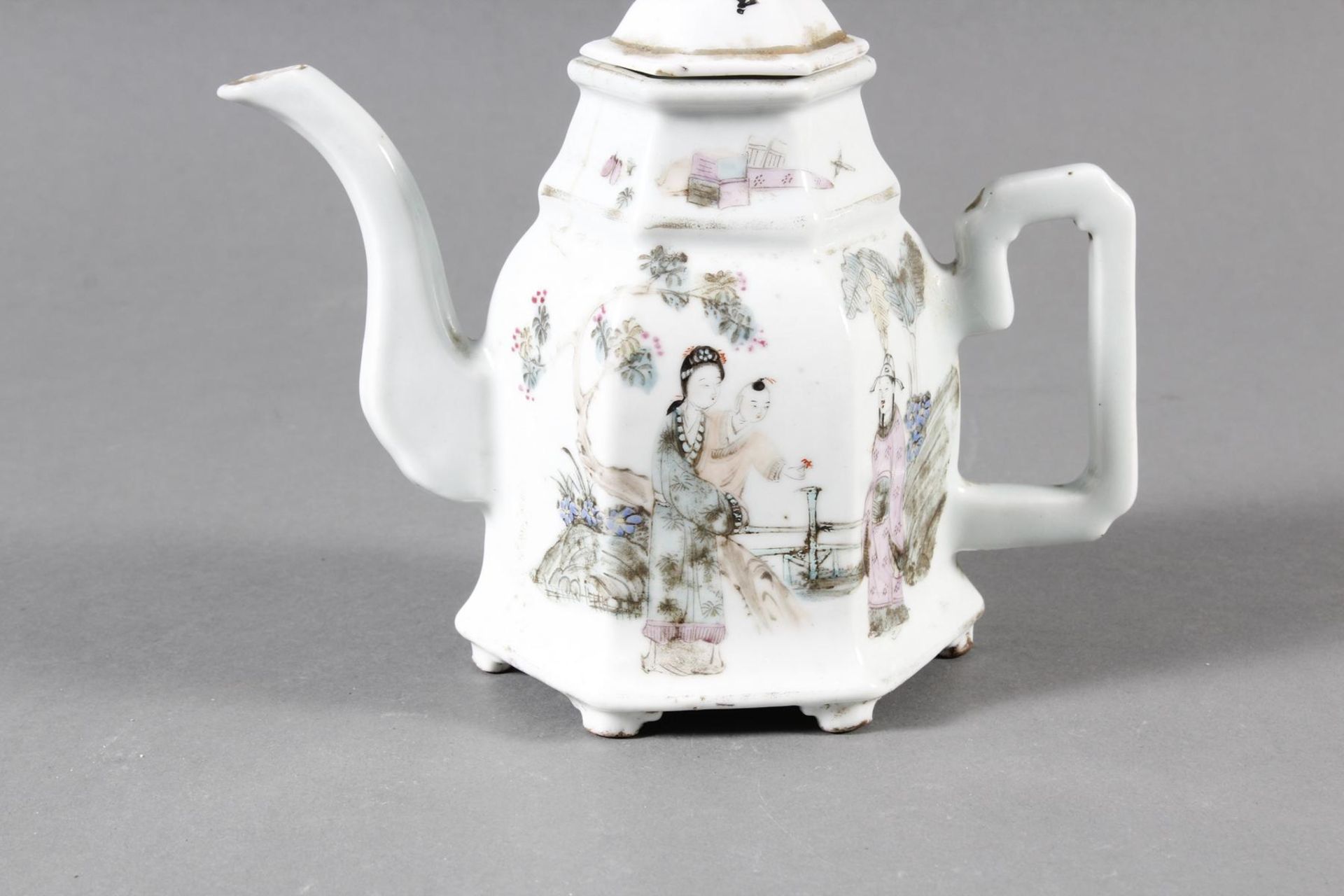 Porzellan Teekann, China, 19. Jahrhundert - Image 2 of 15