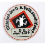 Glasplakette NSV, Mitglied der NS Volkswohlfahrt - und du?