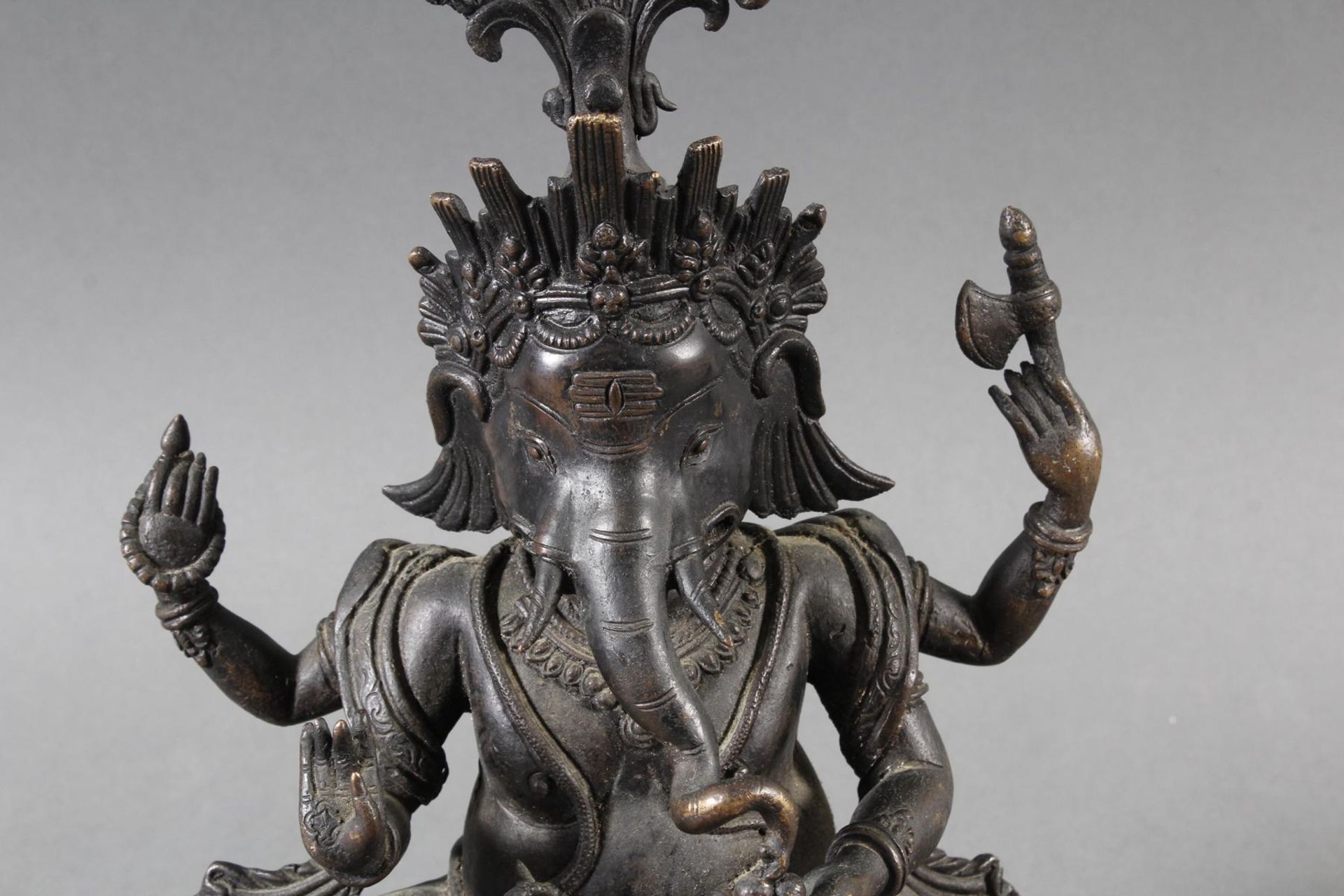 Bronze, Ganesha, Indien 17. / 18. Jahrhundert - Image 7 of 9