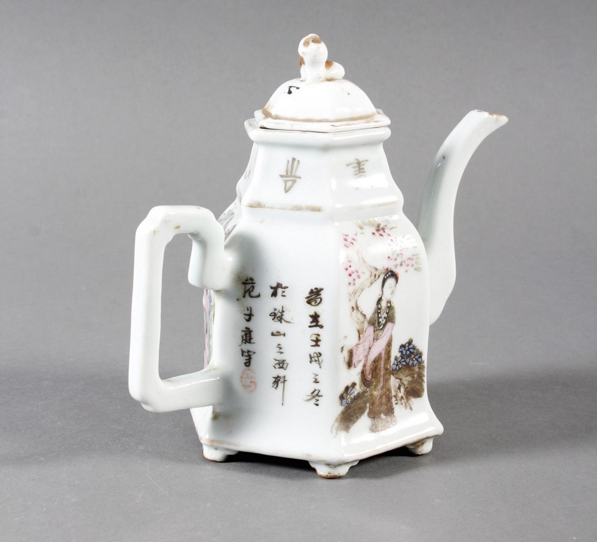 Porzellan Teekann, China, 19. Jahrhundert - Image 6 of 15