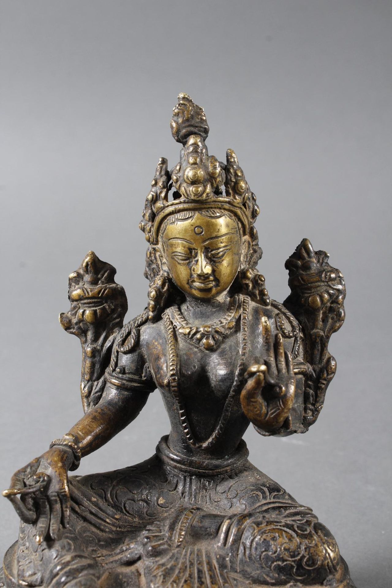 Bronze Buddha, Tara, Tibet, 18. / 19. Jahrhundert - Image 5 of 7