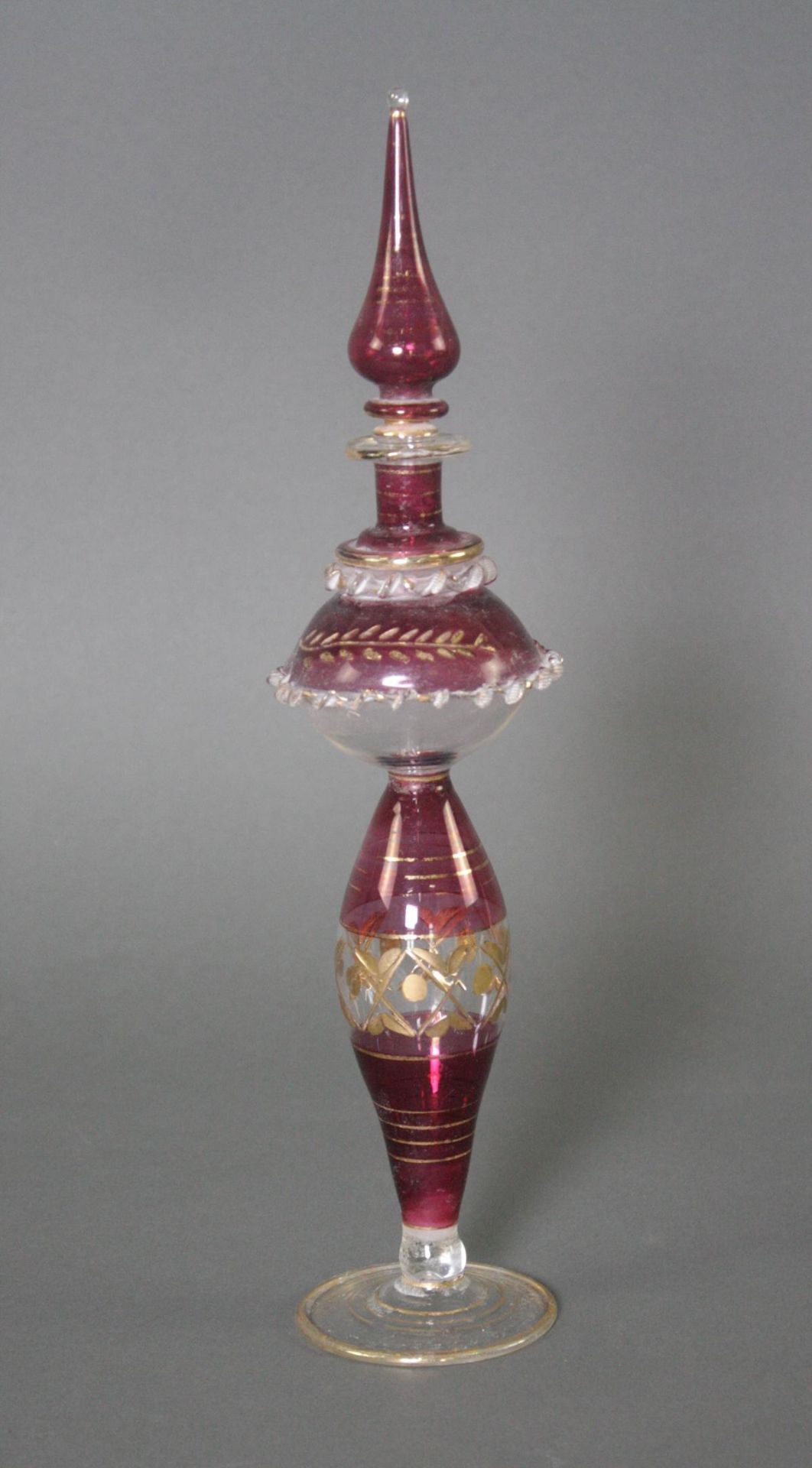 Glasflakon mit Stöpsel, Biedermeier