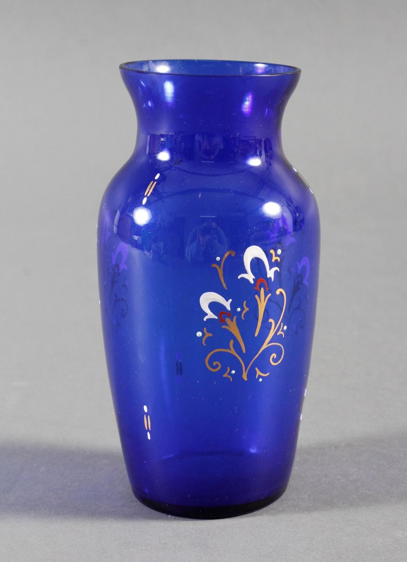 Jugendstil Glasziervase, Fachschule Zwiesl um 1925