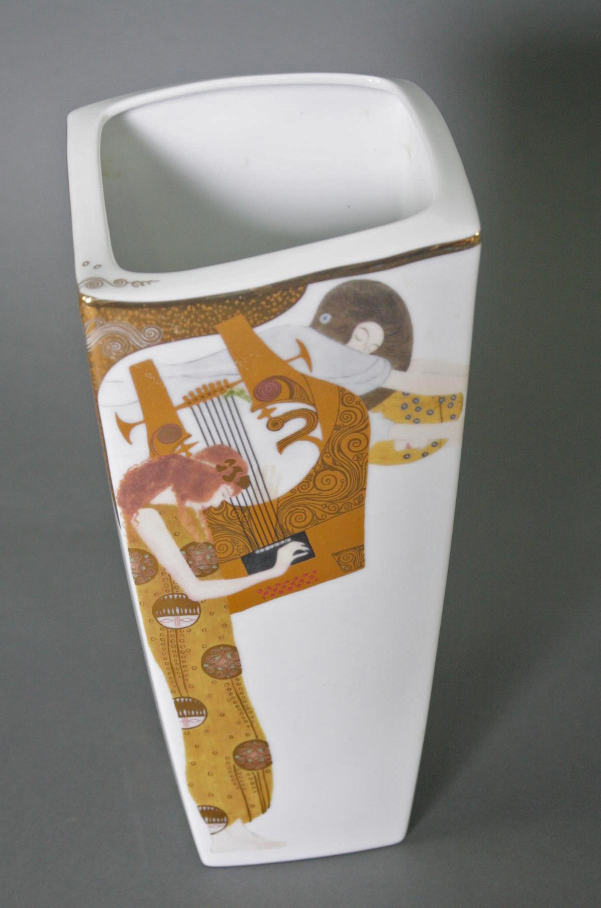 Zwei Goebel Artis Orbis Gustav Klimt Vasen. Porzellan und Glas - Image 3 of 7