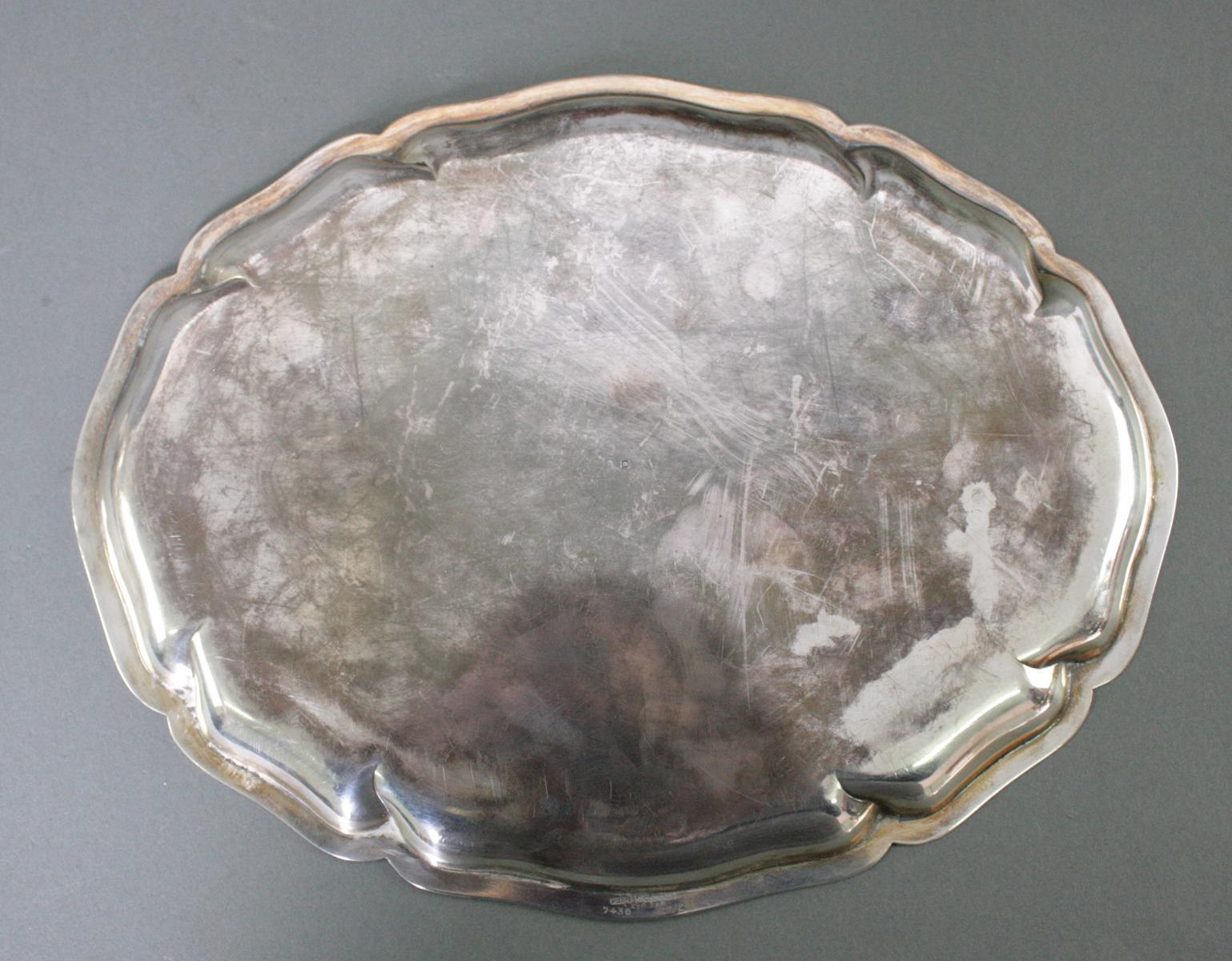 Ovale Silberplatte, 925 Silber - Image 3 of 4