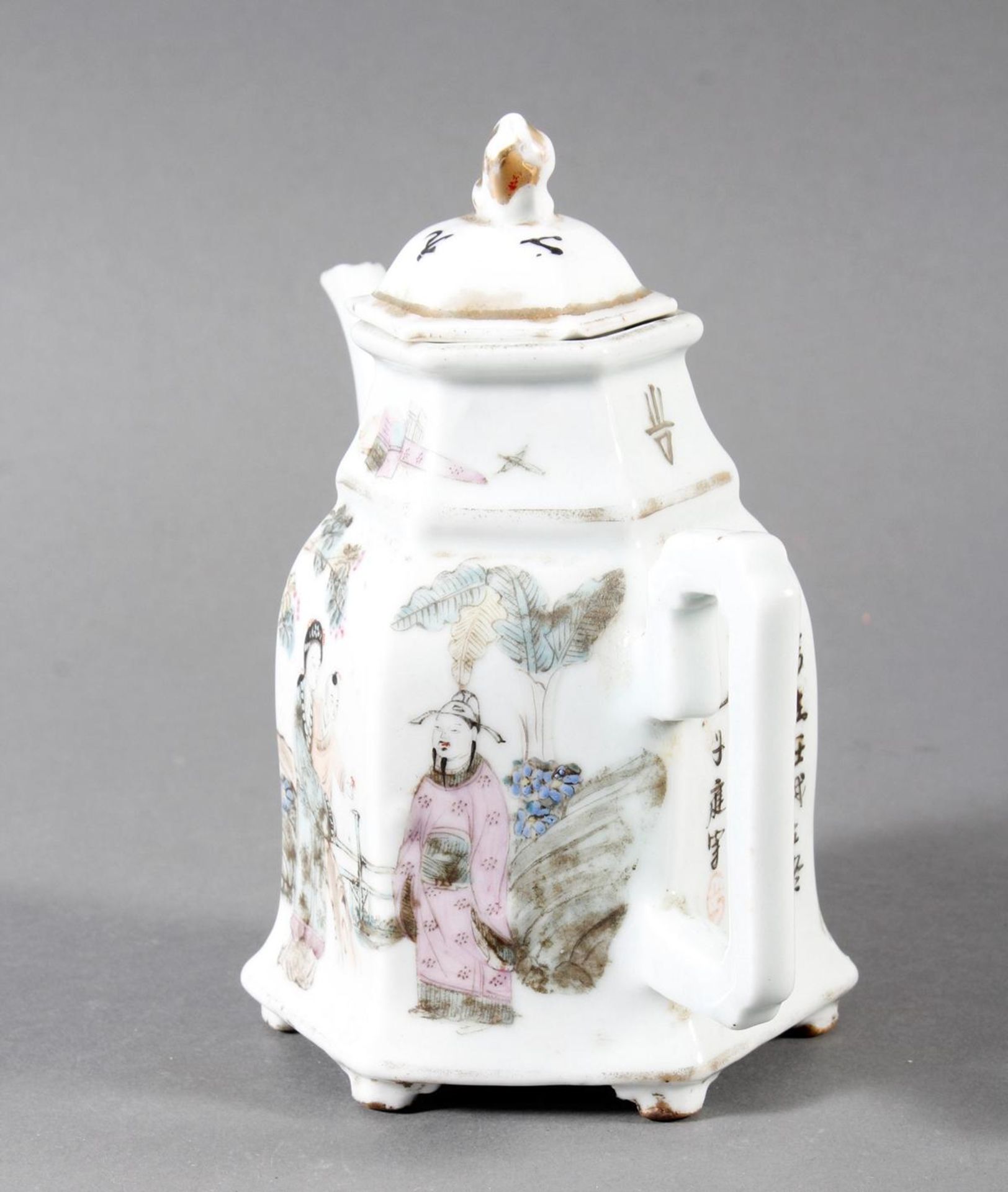 Porzellan Teekann, China, 19. Jahrhundert - Image 4 of 15