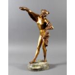 Bronzefigur, Weiblicher Akt, Paul Philippe um 1900