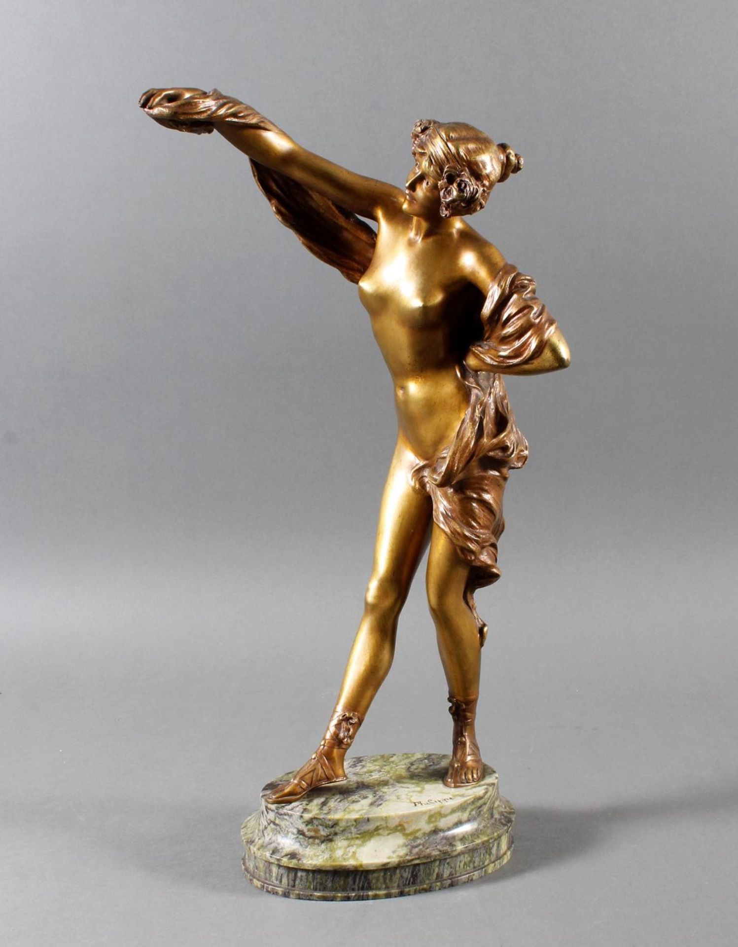 Bronzefigur, Weiblicher Akt, Paul Philippe um 1900