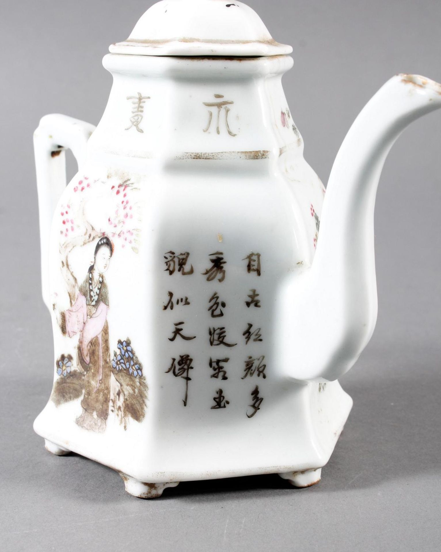Porzellan Teekann, China, 19. Jahrhundert - Image 9 of 15