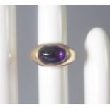 Damenring mit Amethyst, 14 Karat Gelbgold