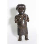 Bronze-Figur, Hofzwerg, Benin, Nigeria, 1. Hälfte 20. Jh.