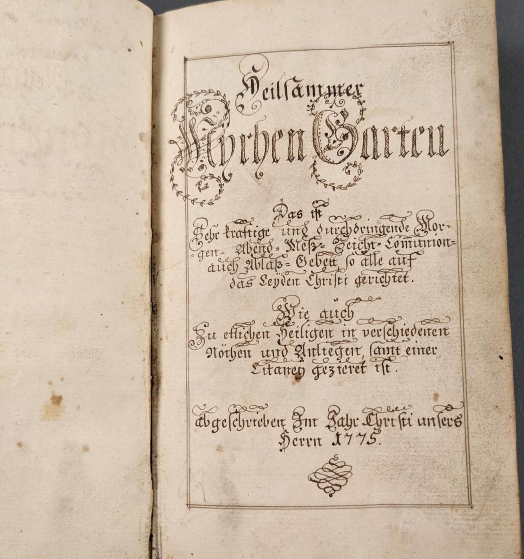 Von Hand geschriebenes Gebetsbuch von 1775 - Bild 2 aus 2