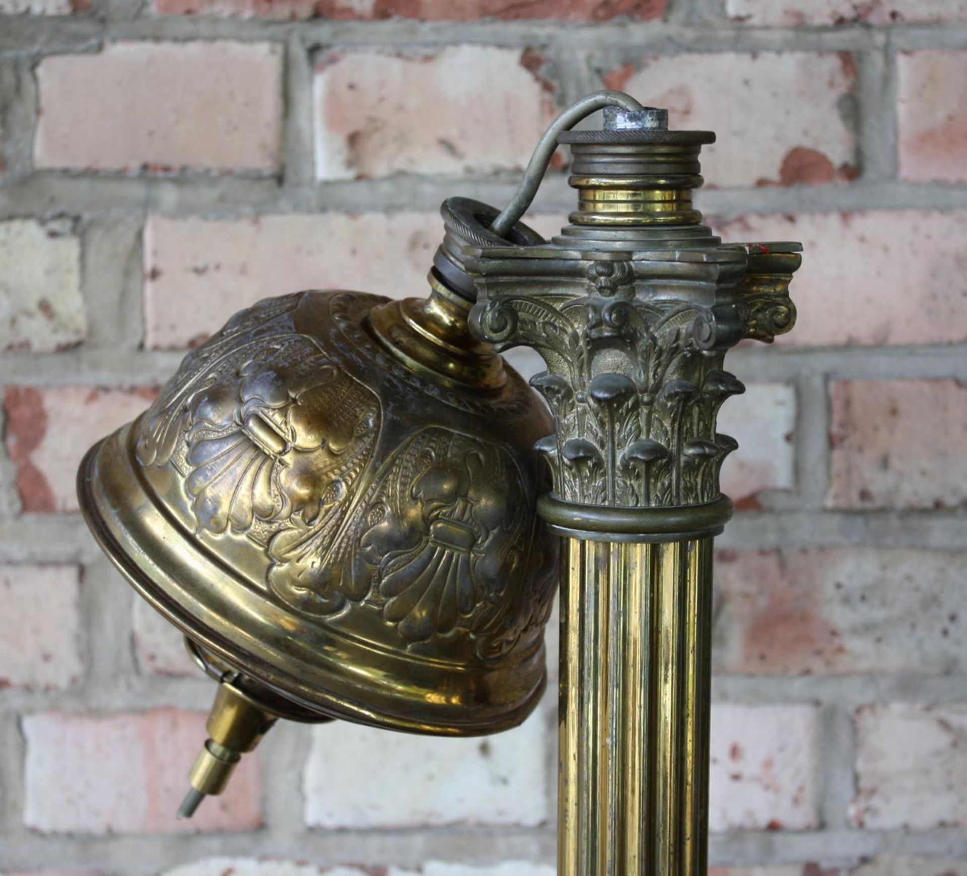 Empire Stehlampe, Petroleumlampe, Bronze Feuervergoldet - Bild 4 aus 4