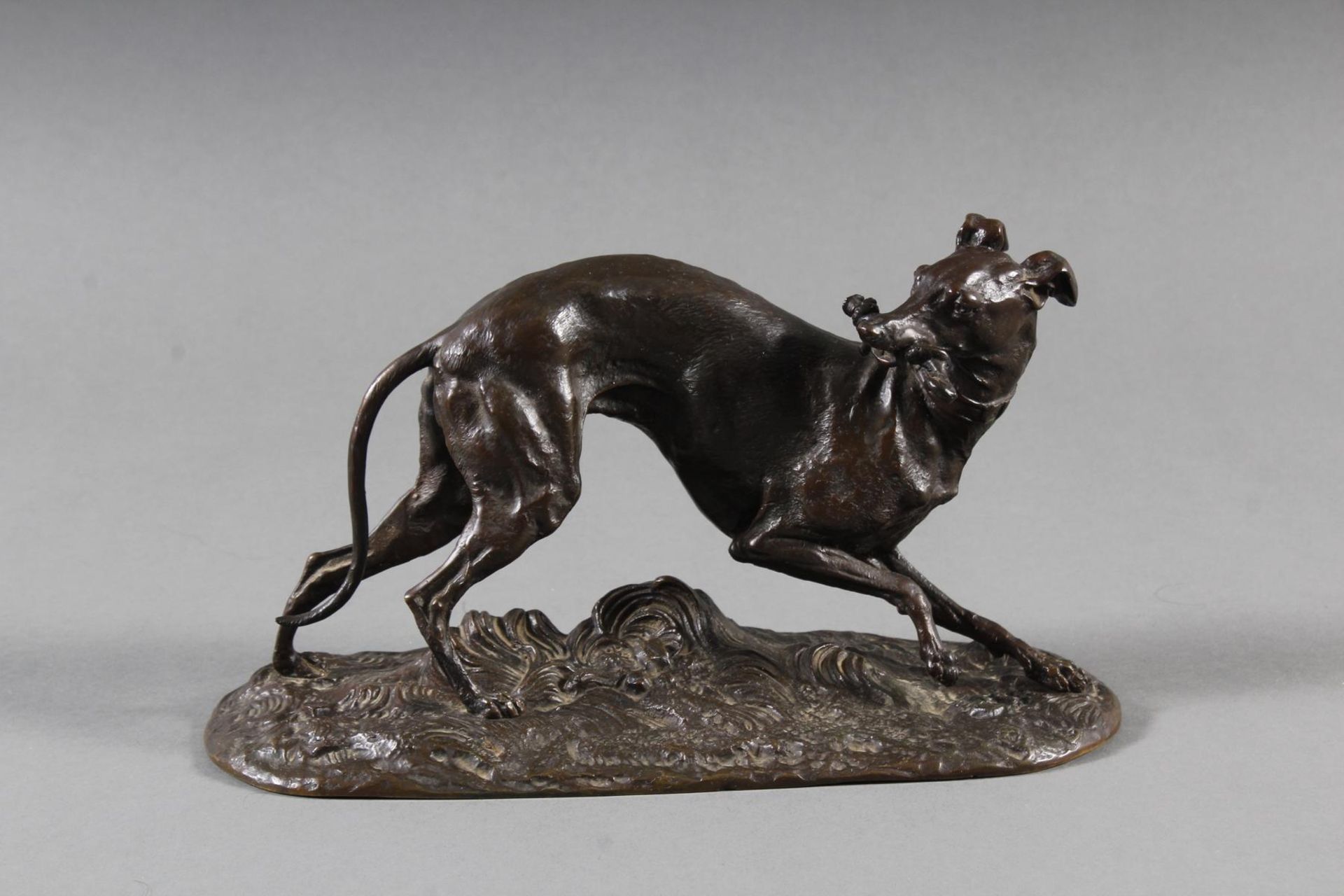 Bronzeskulptur „Jagdhund“(Jules Moignierz, 1835-1894) Frankreich um 1880 - Image 2 of 7