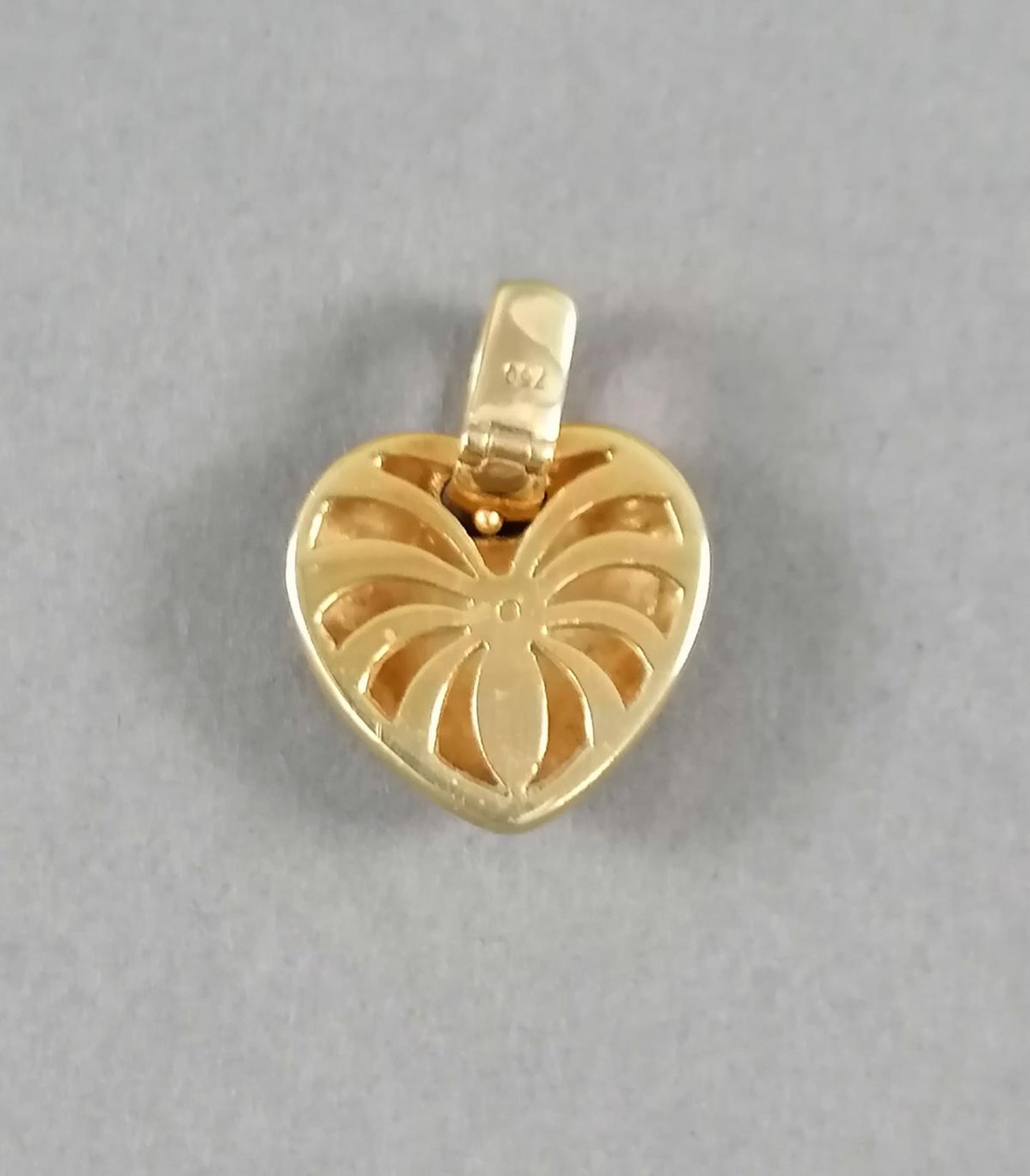 Anhänger in Herzform, 18 Karat Gelbgold - Image 2 of 3