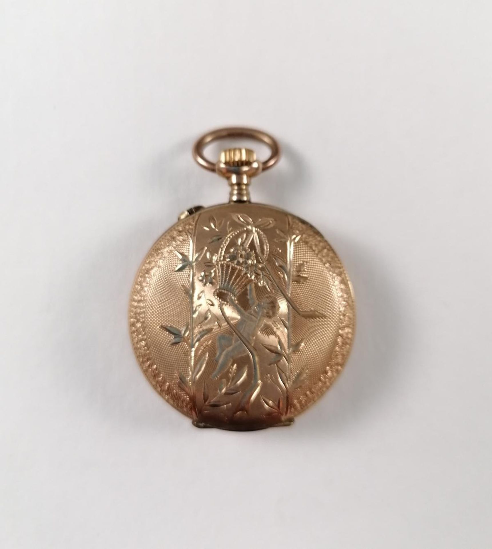 Damentaschenuhr um 1900, 14 Karat Gelbgold - Image 2 of 5