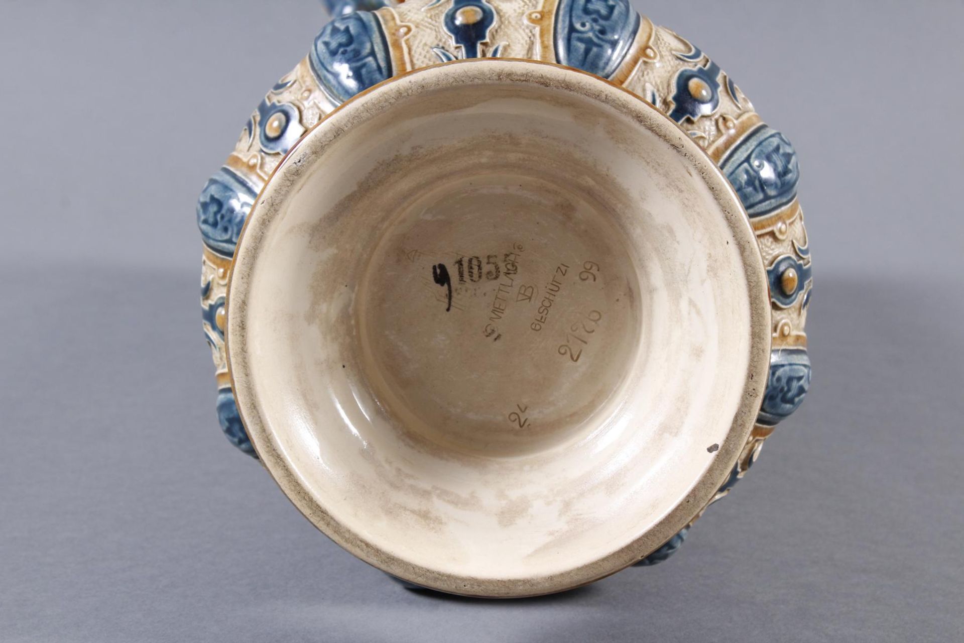 Große Steingut Schenkkanne von Mettlach - Villeroy& Boch - von 1899 - Image 11 of 12