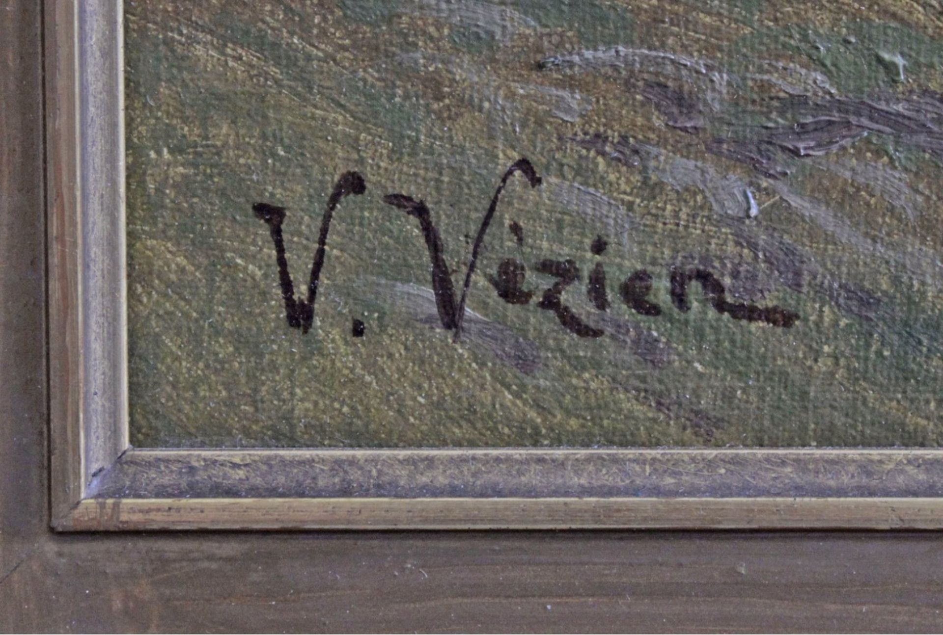 V. Vezien ?-?, Landschaftsgemälde - Image 3 of 4