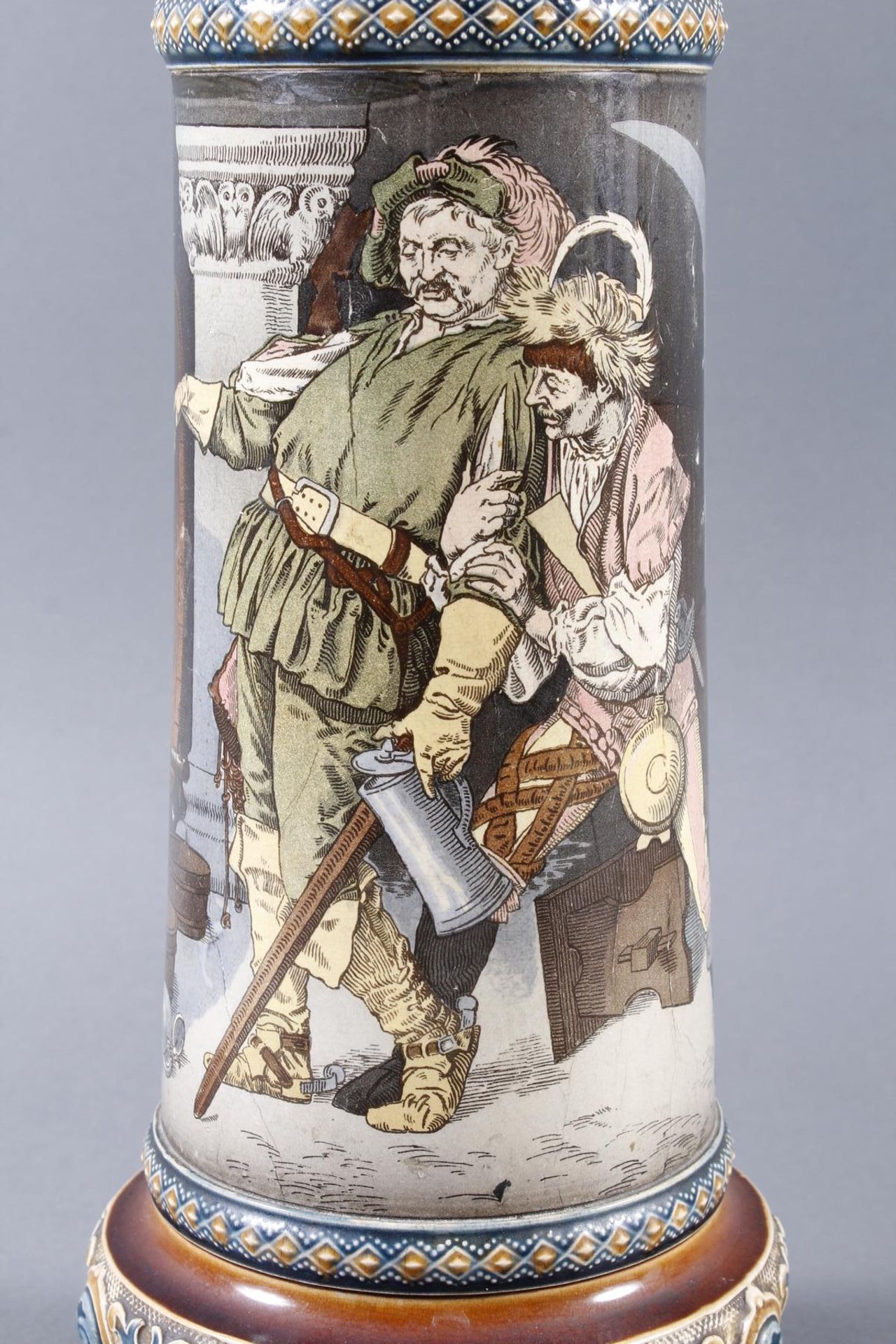 Große Steingut Schenkkanne von Mettlach - Villeroy& Boch - von 1899 - Image 3 of 12
