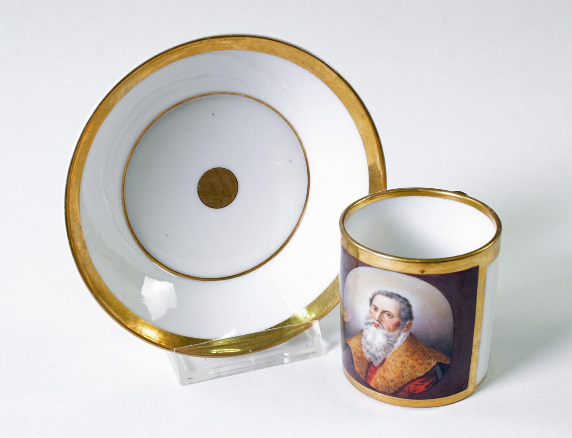 Biedermeier Tasse mitte 19. Jahrhundert - Bild 4 aus 5