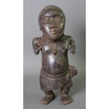 Bronze-Figur, Hofzwerg, Ife - Yoruba, 1. Hälfte 20. Jh.