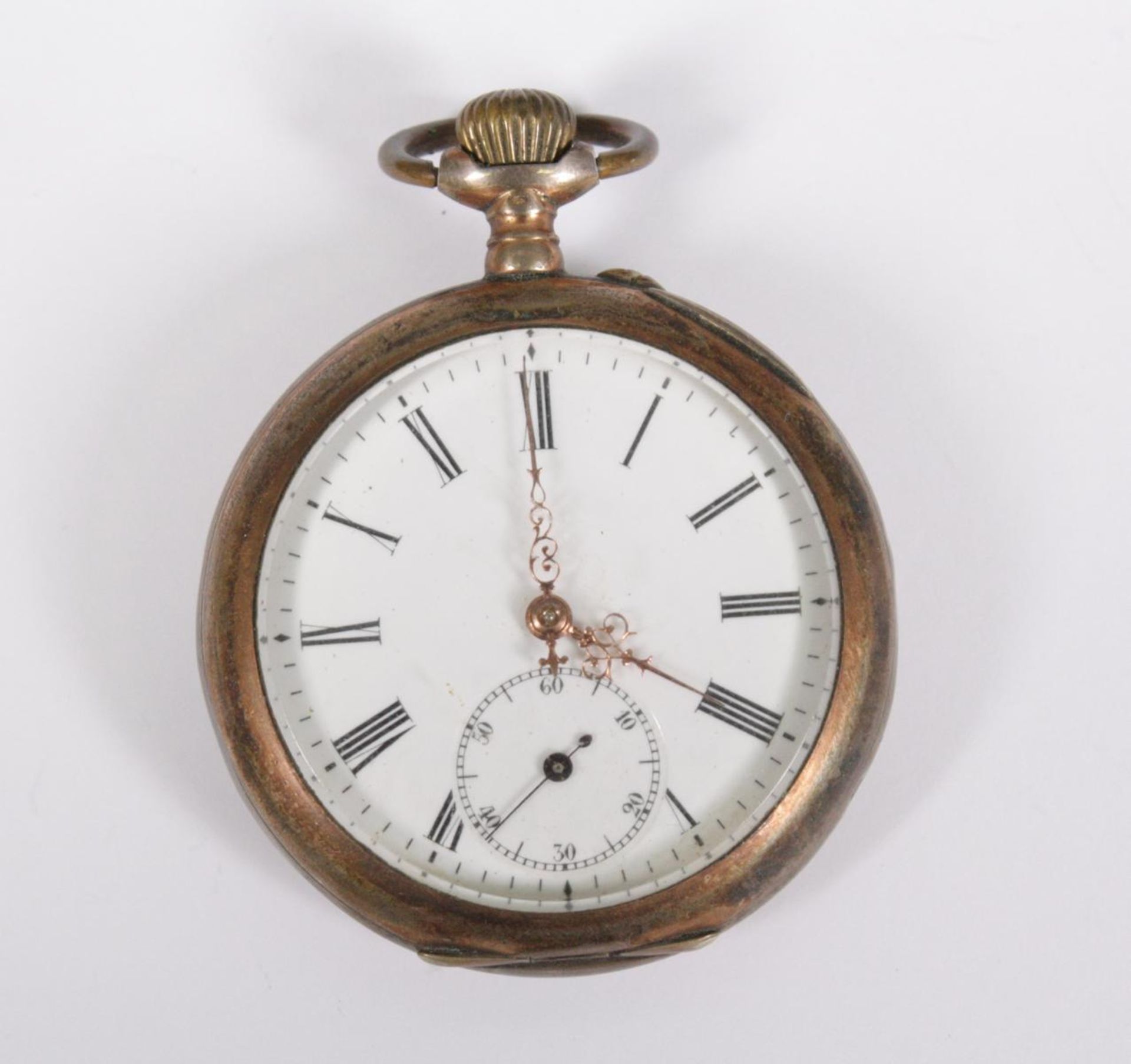 Silberne Herrentschenuhr um 1900