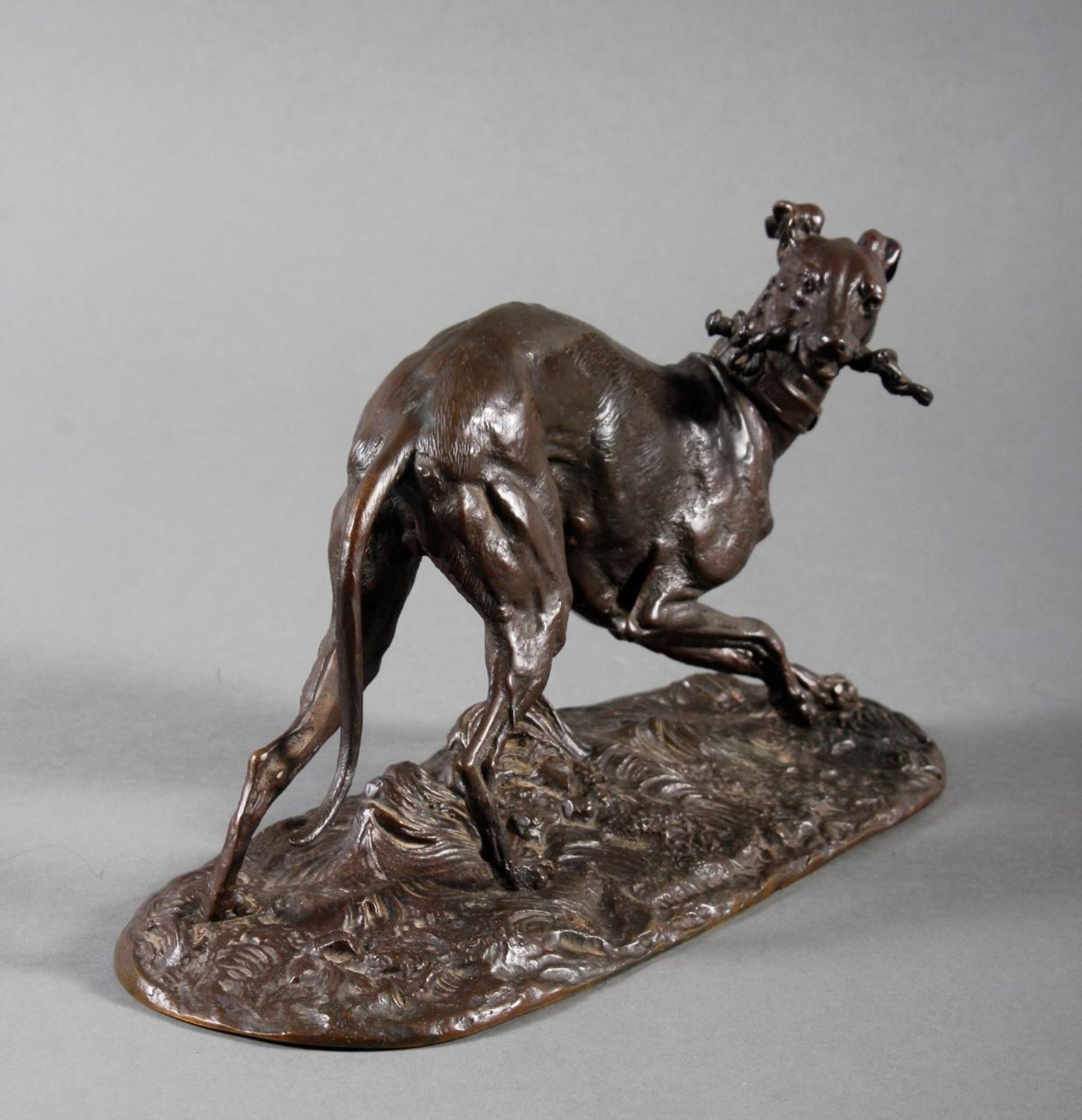 Bronzeskulptur „Jagdhund“(Jules Moignierz, 1835-1894) Frankreich um 1880 - Image 3 of 7