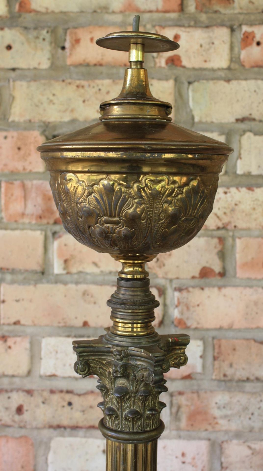 Empire Stehlampe, Petroleumlampe, Bronze Feuervergoldet - Bild 2 aus 4