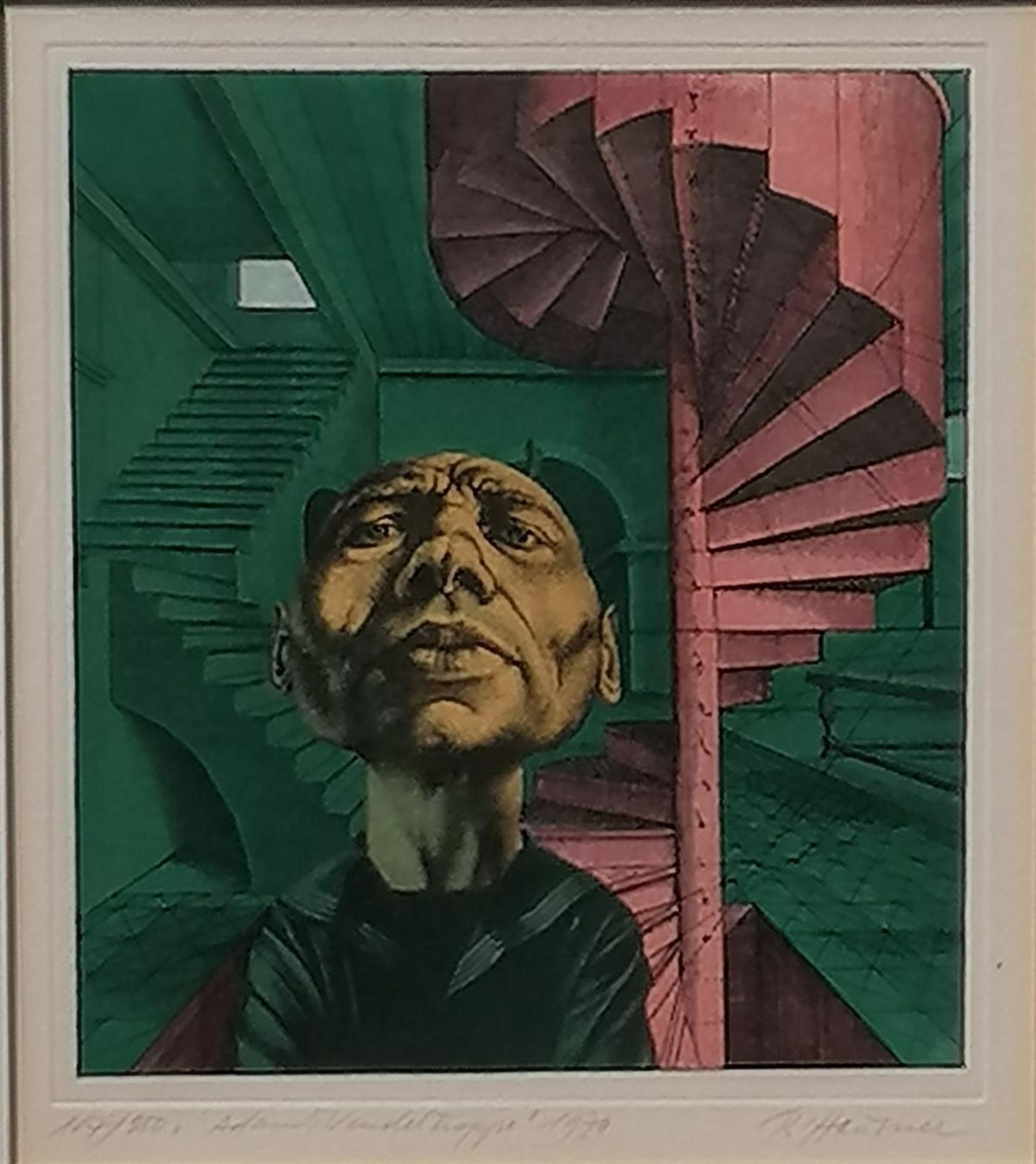 Rudolf Hausner (1914-1995). "Adams Wendeltreppe - Bild 2 aus 3