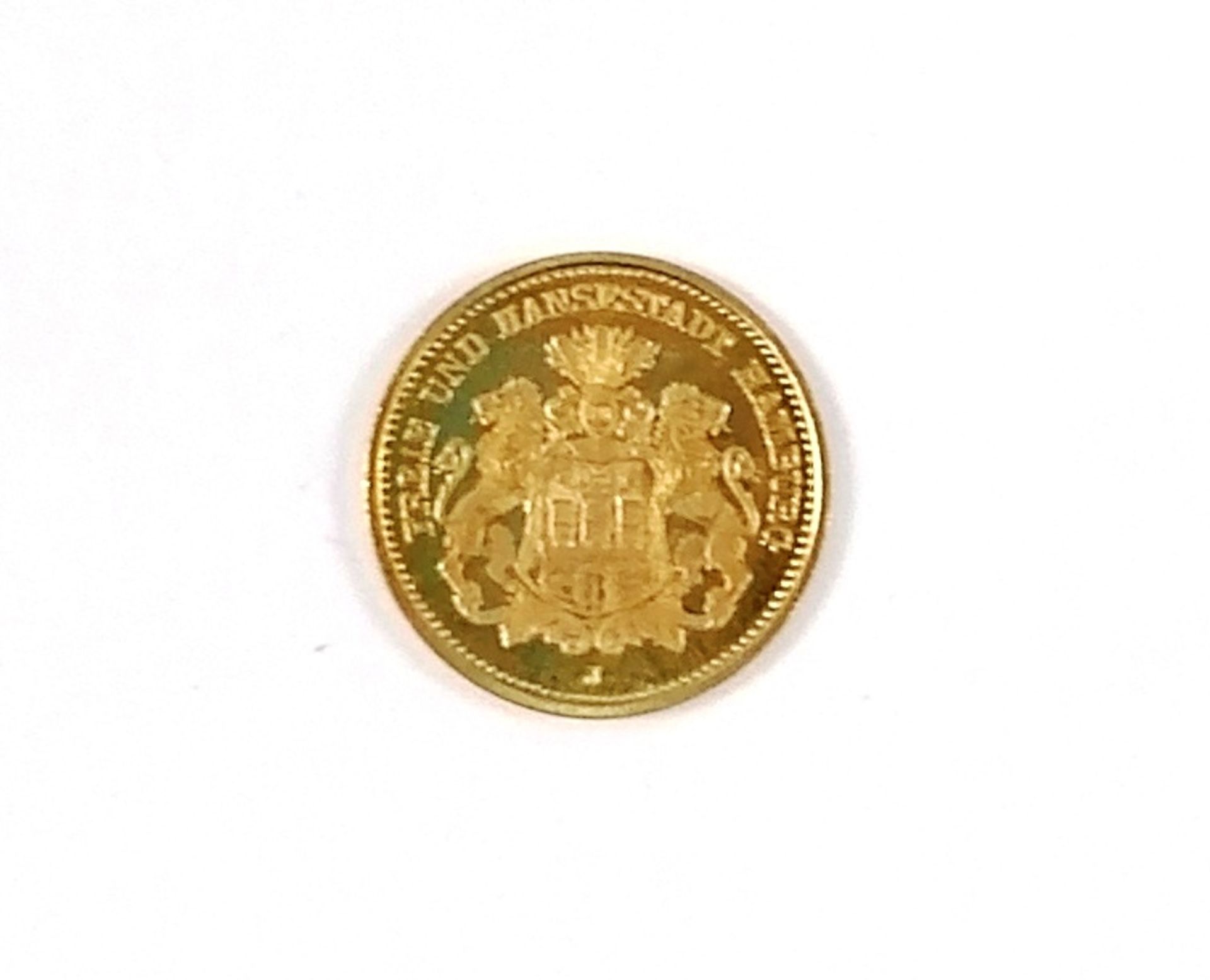 Deutsches Reich 5 Mark 1877 J, Hamburg