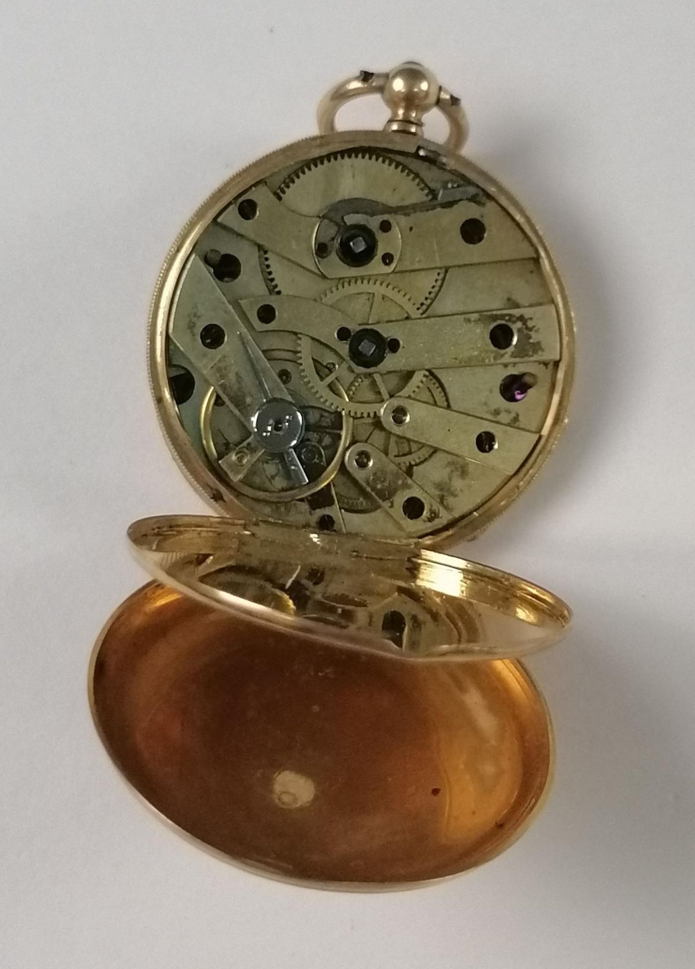 18 Karat Gelbgold Zylindertaschenuhr - Image 3 of 6