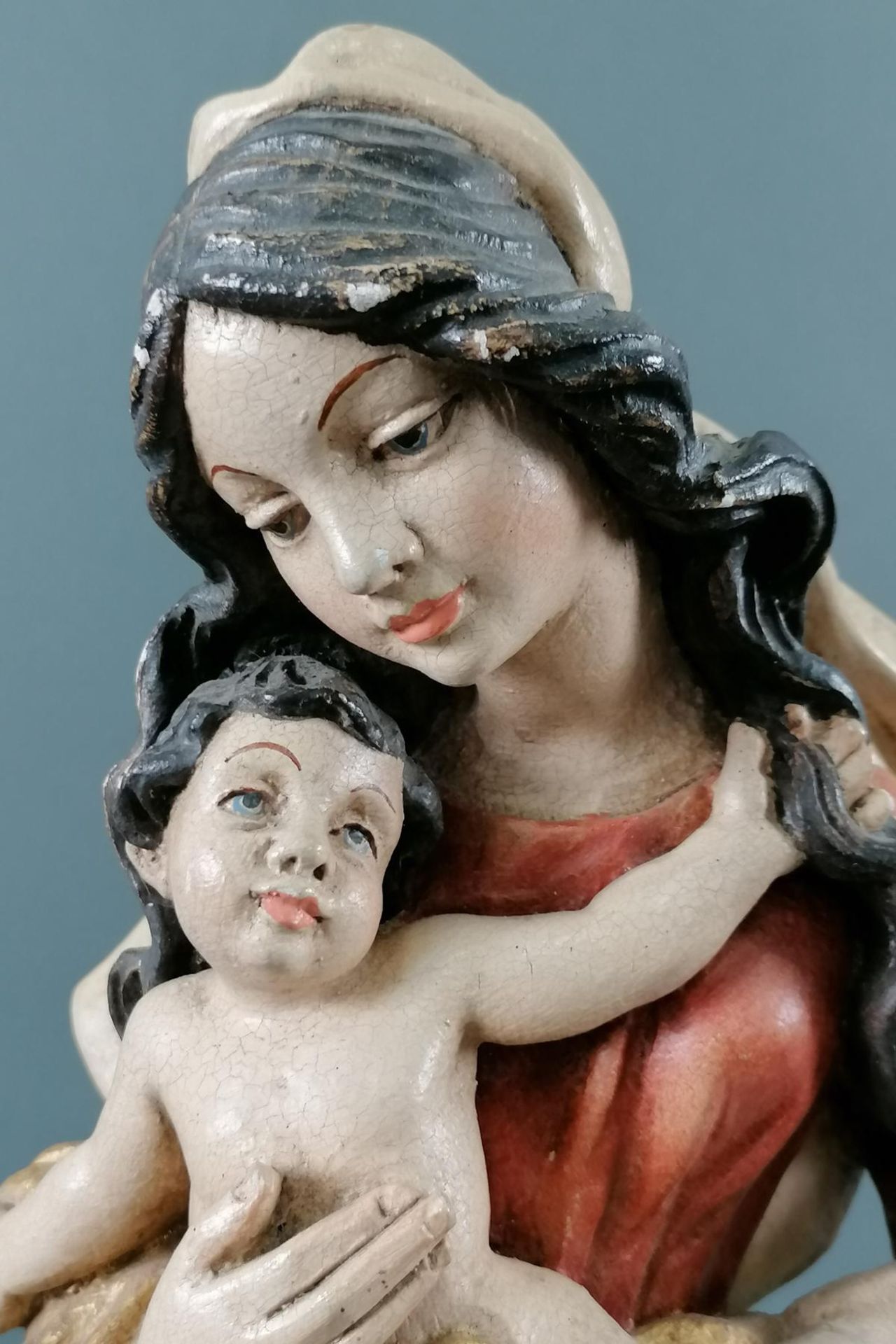 2 Heiligenfiguren "Madonna mit Kind", Sexten Dolomiten - Image 6 of 6