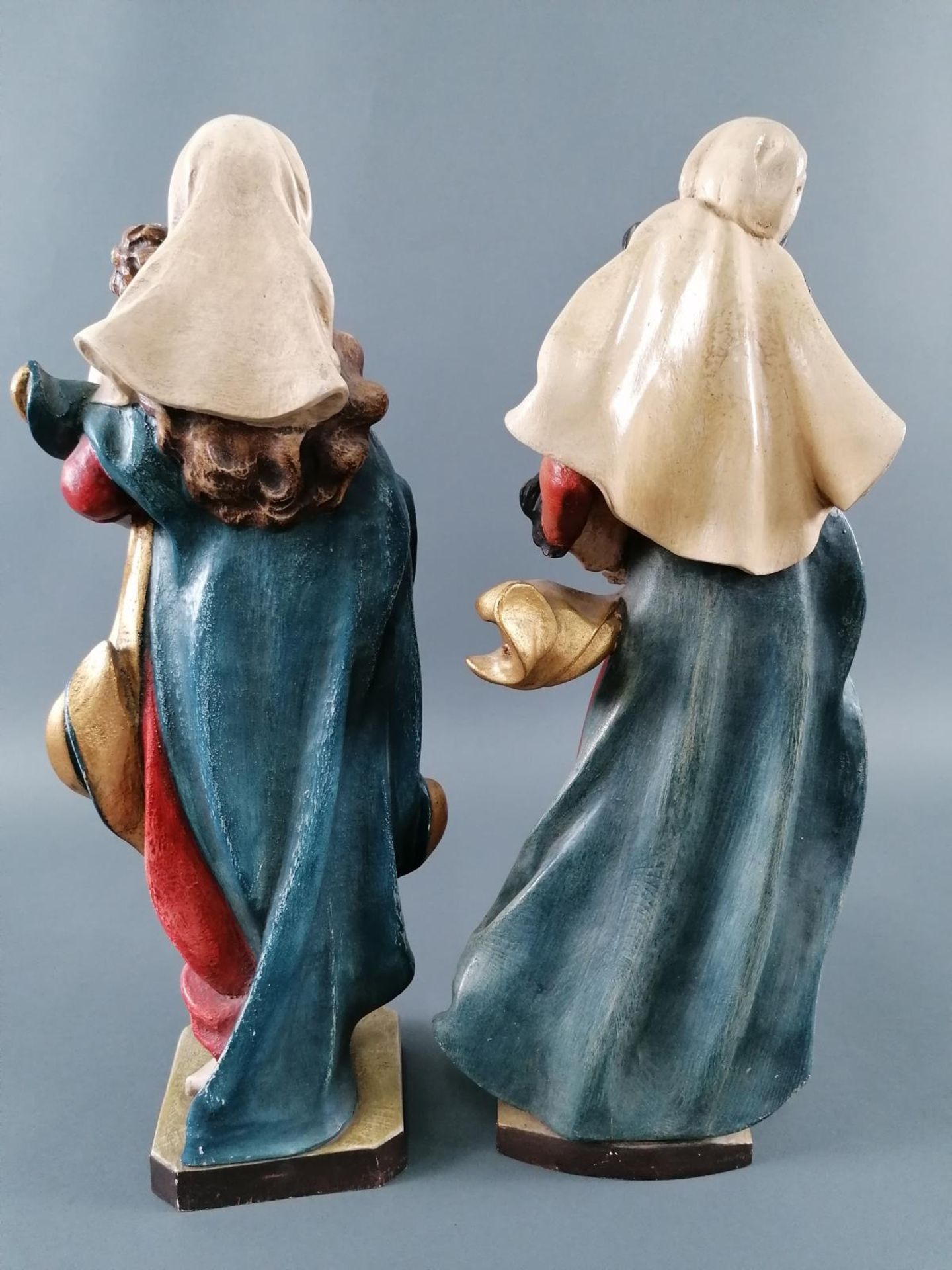 2 Heiligenfiguren "Madonna mit Kind", Sexten Dolomiten - Image 3 of 6