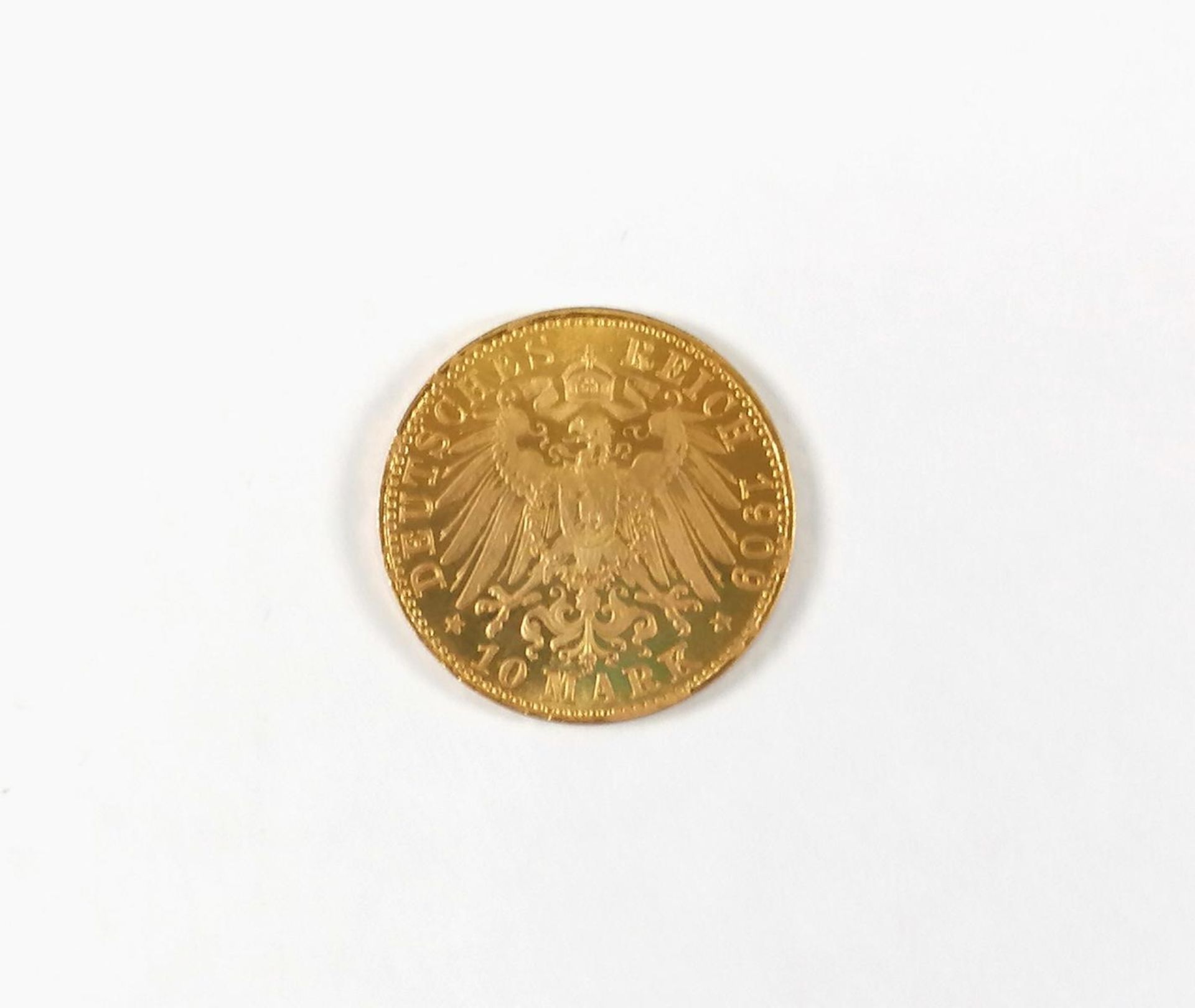 Deutsches Reich 10 Mark 1909 F, Württemberg - Bild 2 aus 2