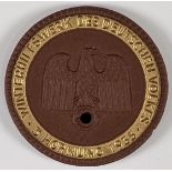 WHW Gau 27 Sachsen: Böttger Steinzeug Medaille 1935