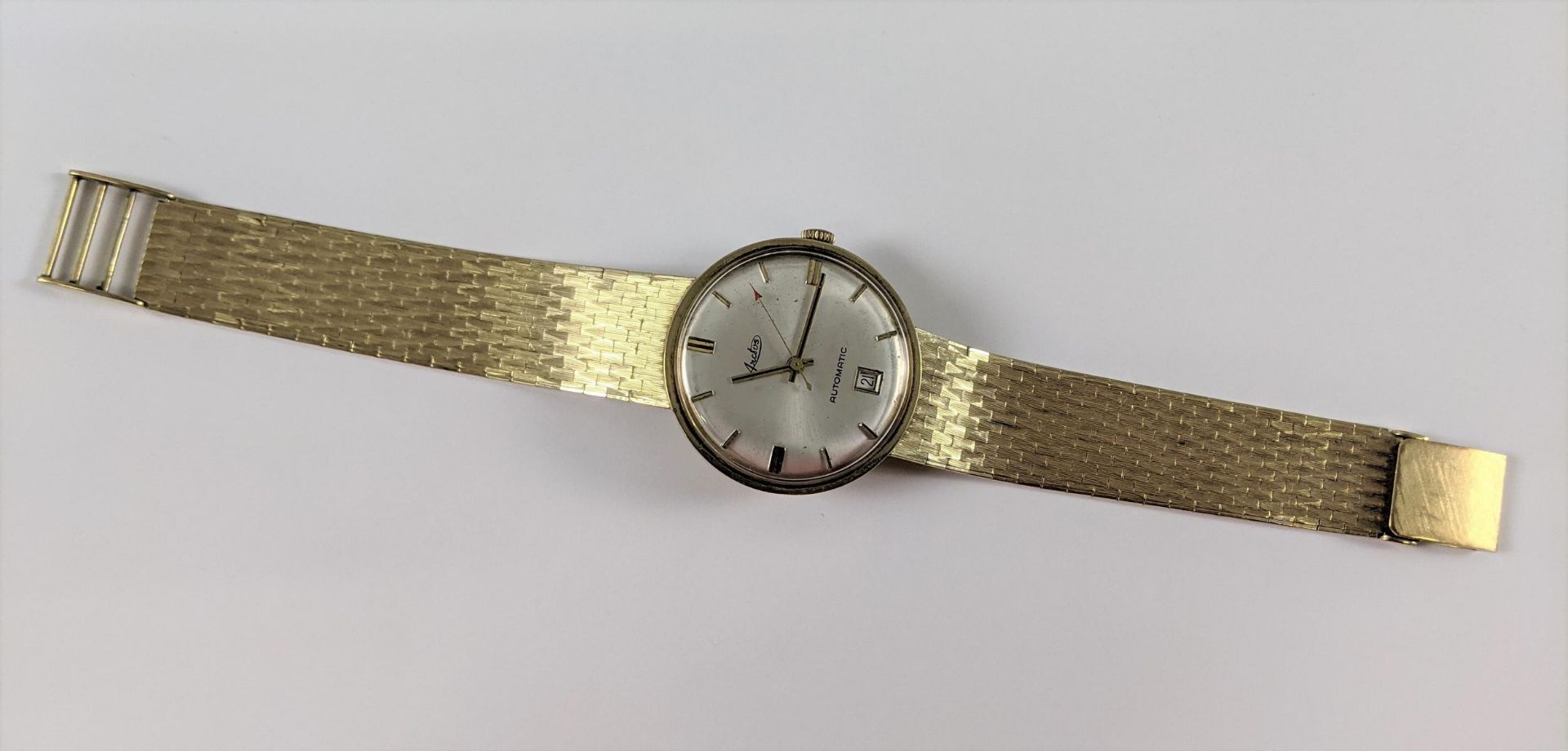 Artos Automatic Herrenarmbanduhr aus den 60er Jahren, 14 Karat Gelbgold