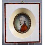 Elfenbein Miniatur, wohl Mozart als Jüngling