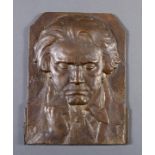 Bronze-Relief Platte- Ludwig van Beethoven