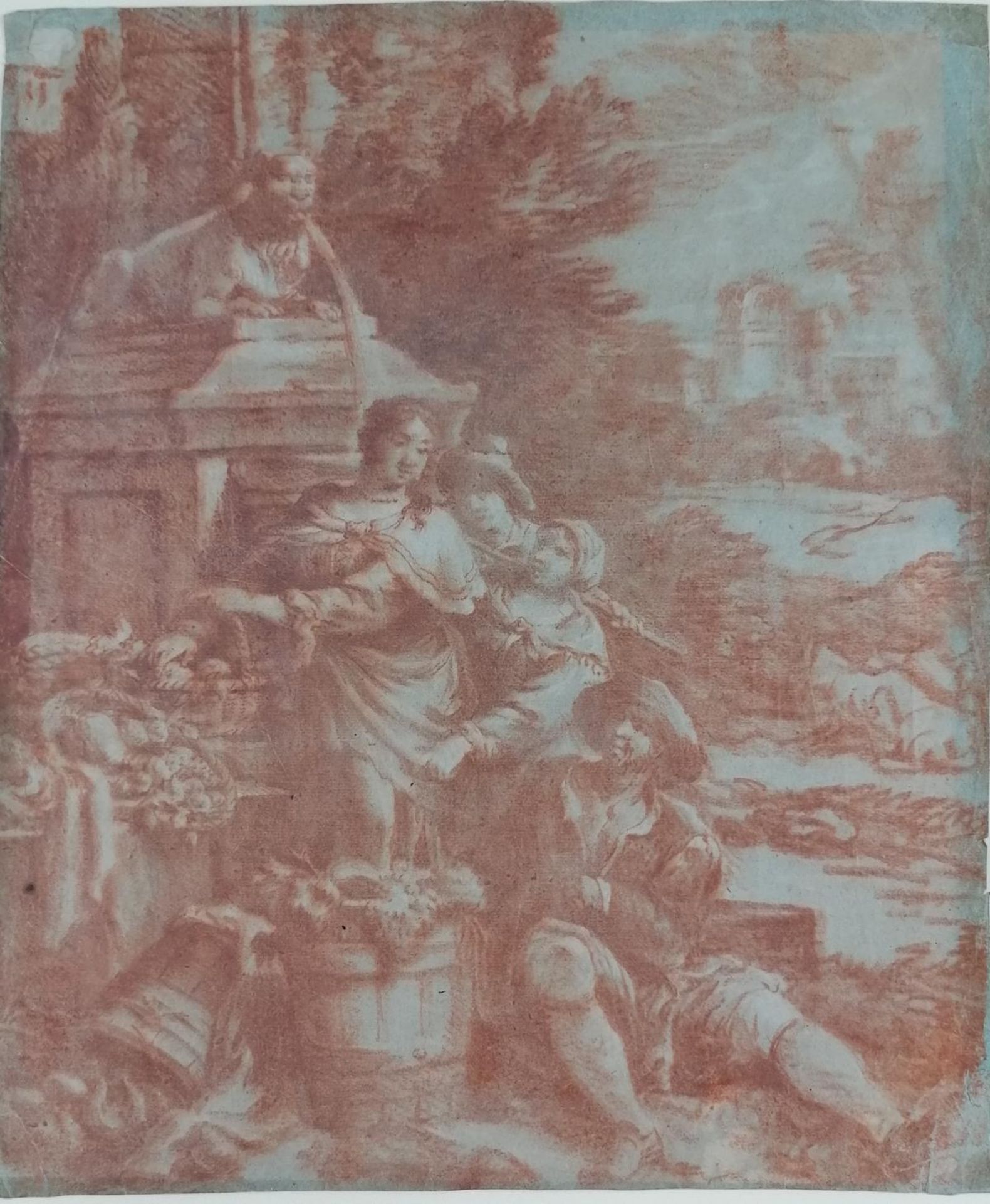 Rötelzeichnung wohl flämisch, 17./18. Jahrhundert - Image 2 of 5