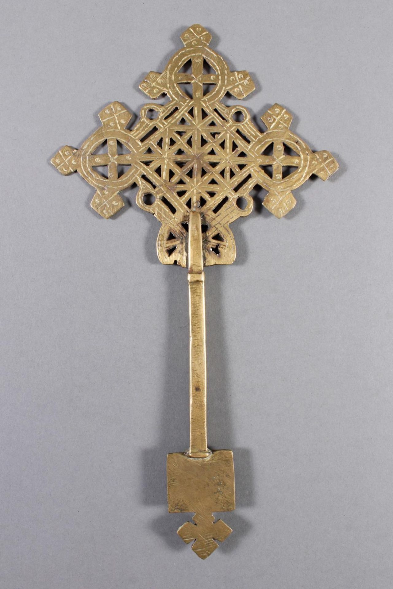 Koptisches Bronze-Vorhaltekreuz, Eritrea um 1900 - Image 2 of 3