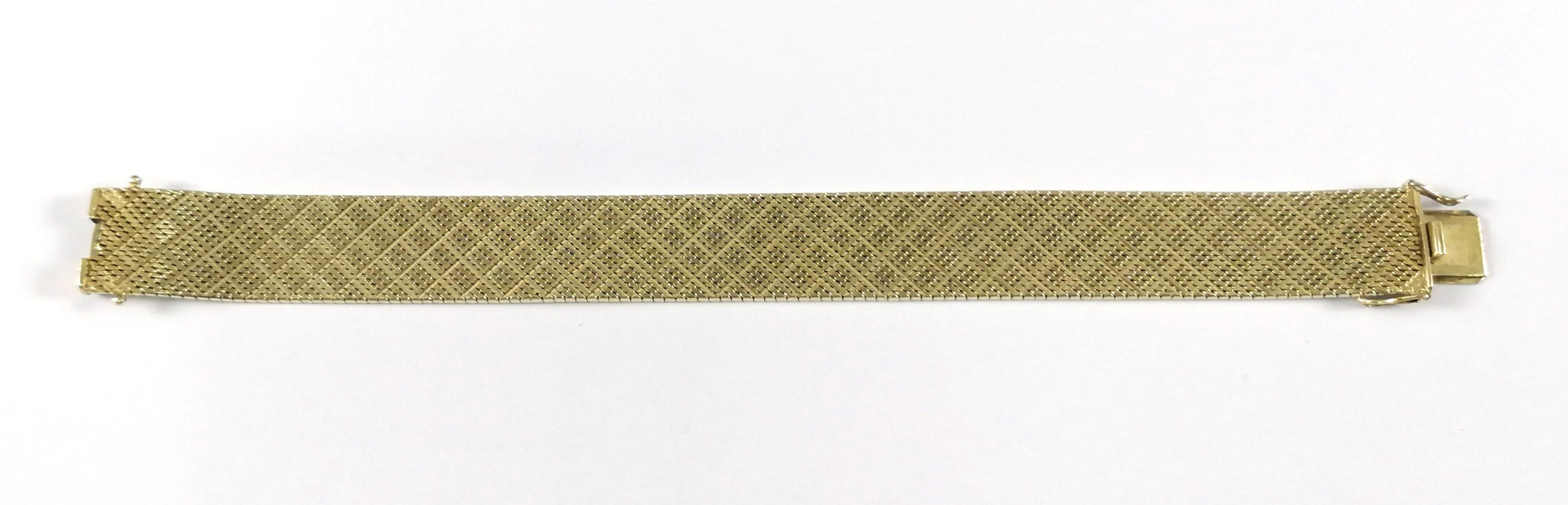 Breites Damenarmband aus 14 kt Gelbgold