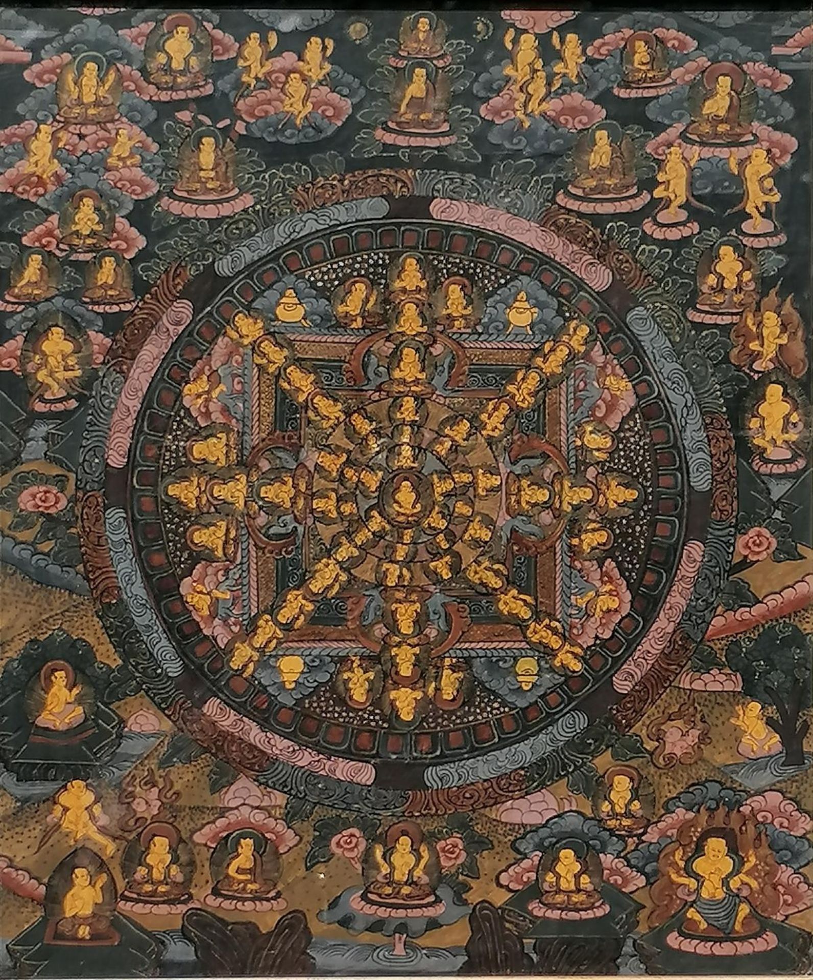 Thangka-Mandala, Tibet 20. Jahrhundert - Bild 2 aus 2