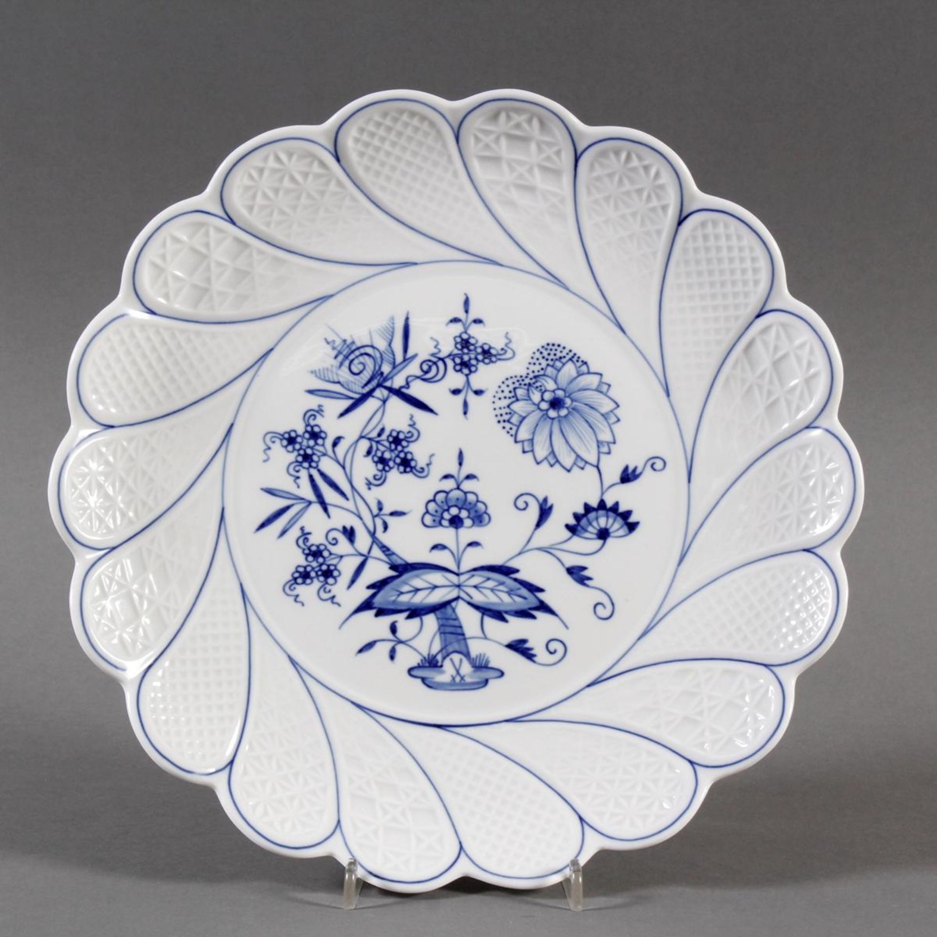 Meissen Jubiläumsteller 1739 - 1989, Zwiebelmuster, 1. Wahl