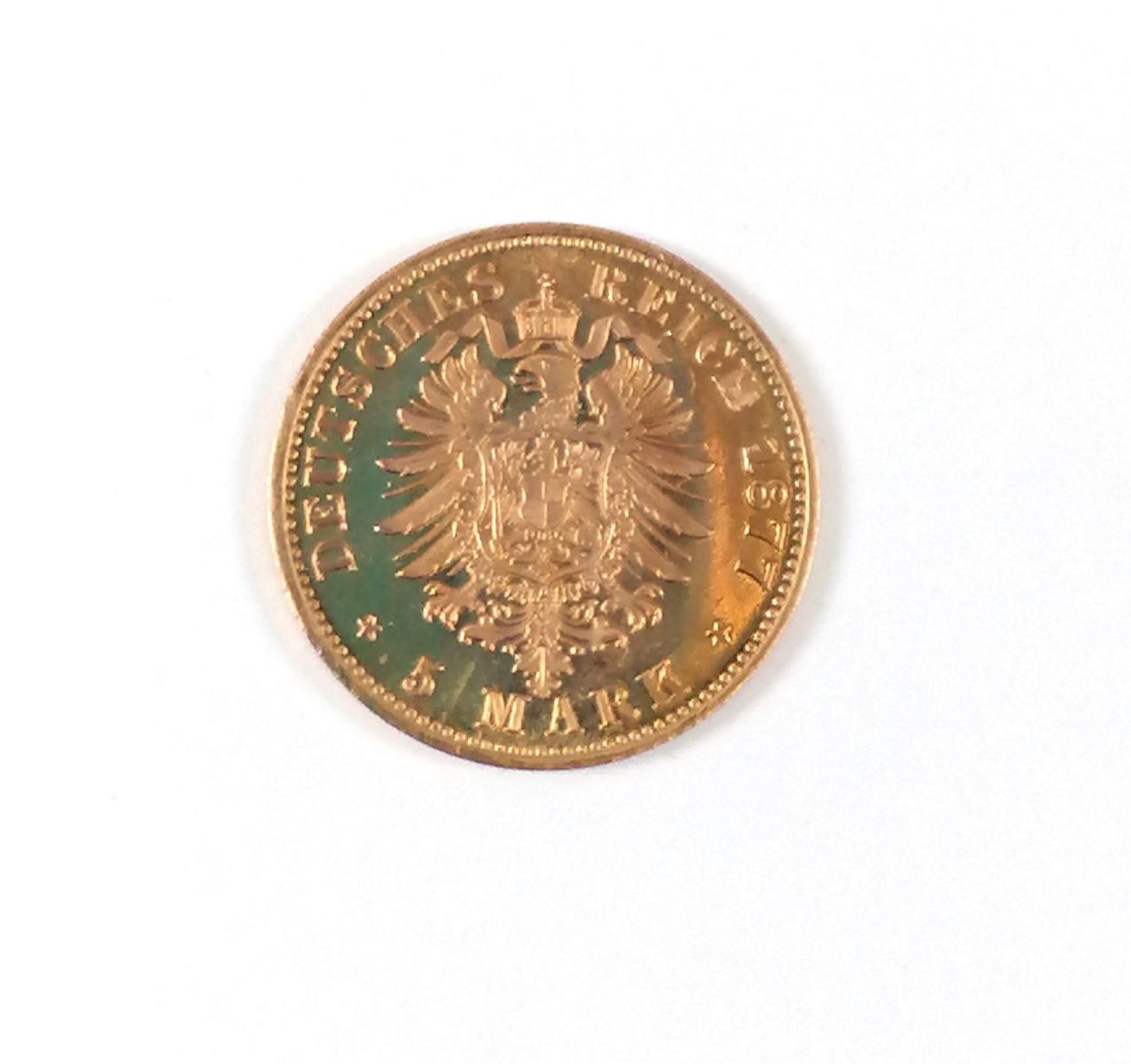 Deutsches Reich 5 Mark 1877 , Baden - Bild 2 aus 2