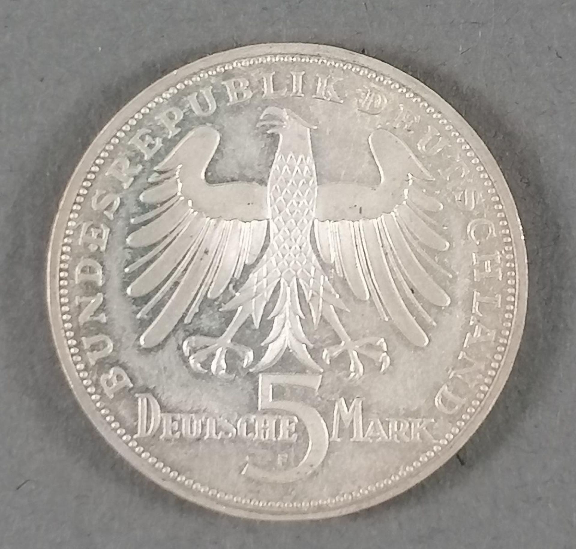 Bundesrepublik Deutschland, 5 Mark 1955 F Schiller - Image 2 of 2