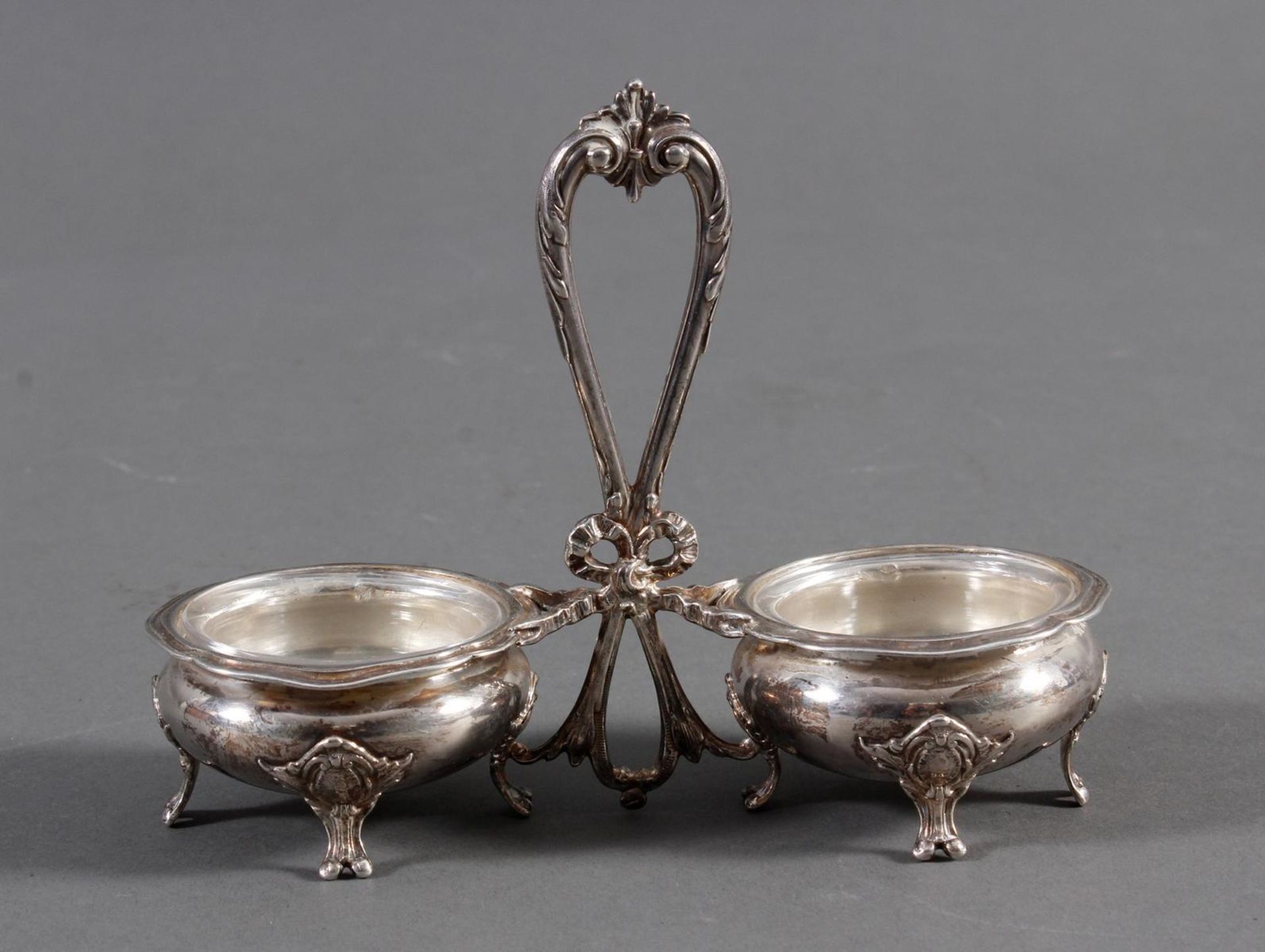 Doppelsaliere Silber, Frankreich um 1860