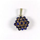 Anhänger mit Lapislazuli, 14 Karat Gelbgold