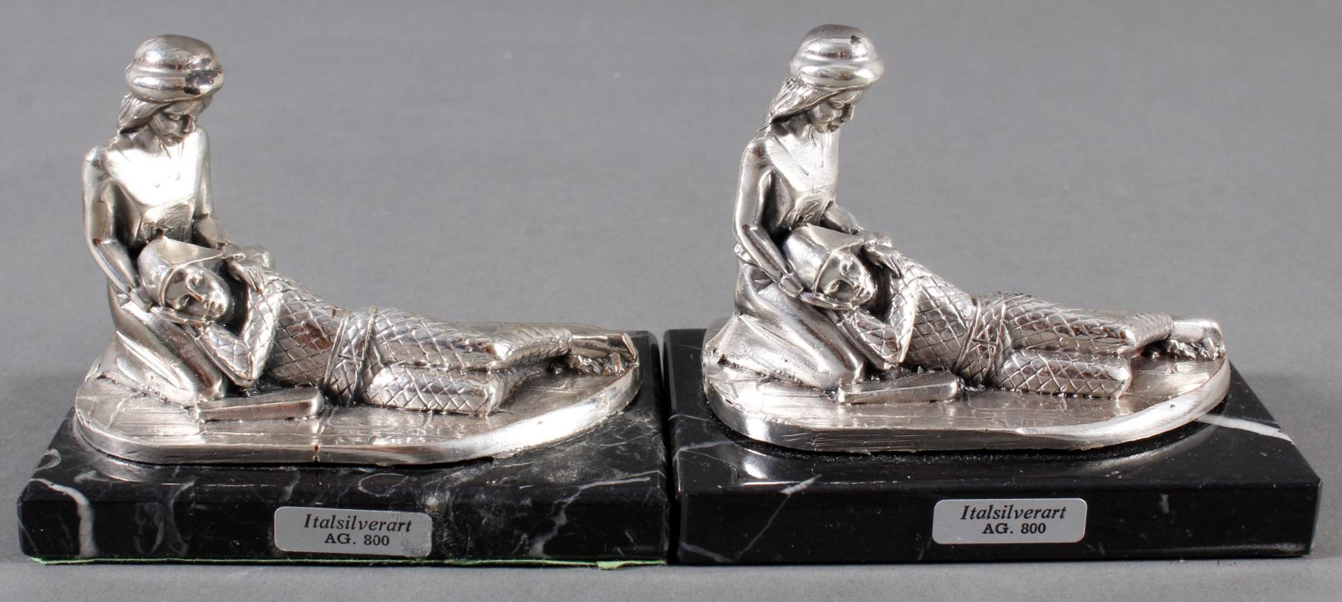 2 Skulpturen aus 800er Silber