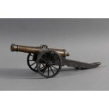 Miniatur-Kanone aus Bronze 19. Jahrhundert