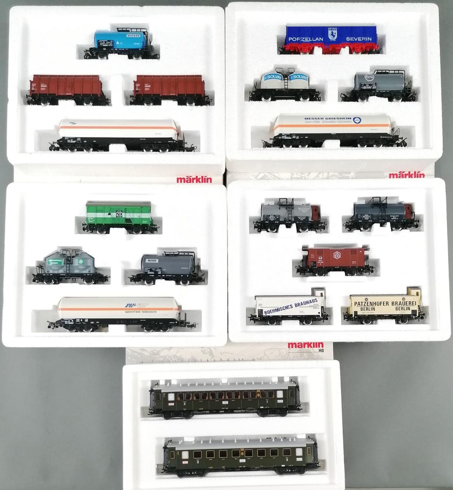 5 Märklin Wagen-Sets Spur H0